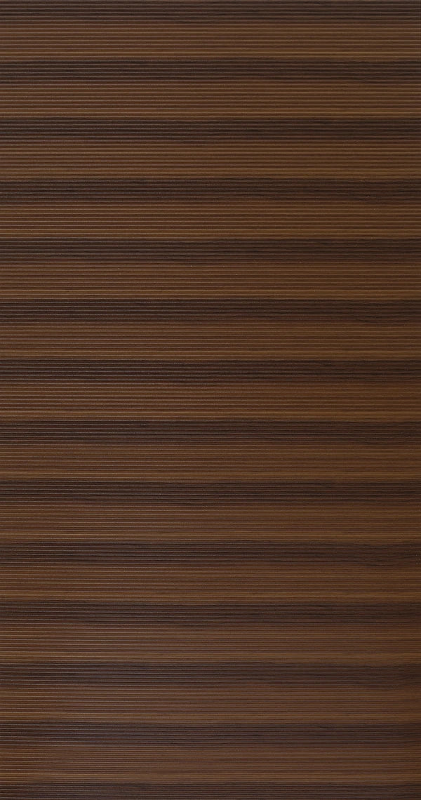 Brown fluted wall panel with matte finish and horizontal ridges, displaying a textured surface with subtle sheen variation.