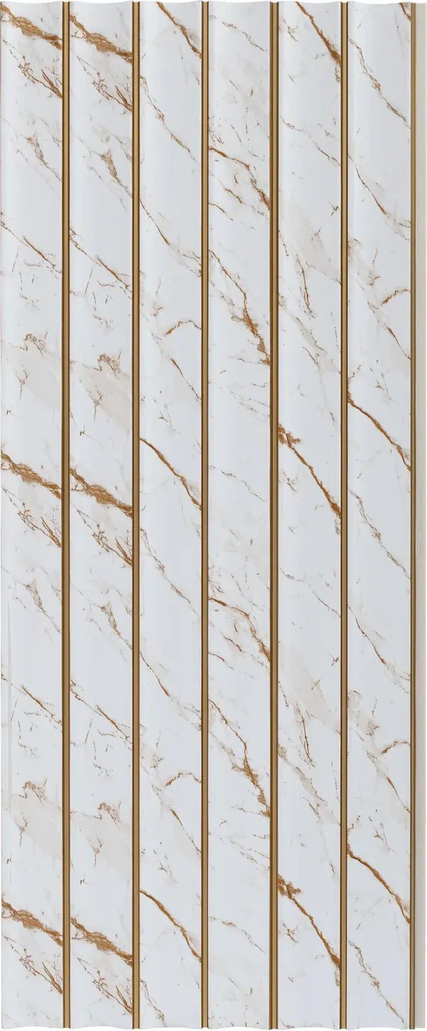 Louvers 2025 EP8826 White Marble & Stone Texture Wall Panel