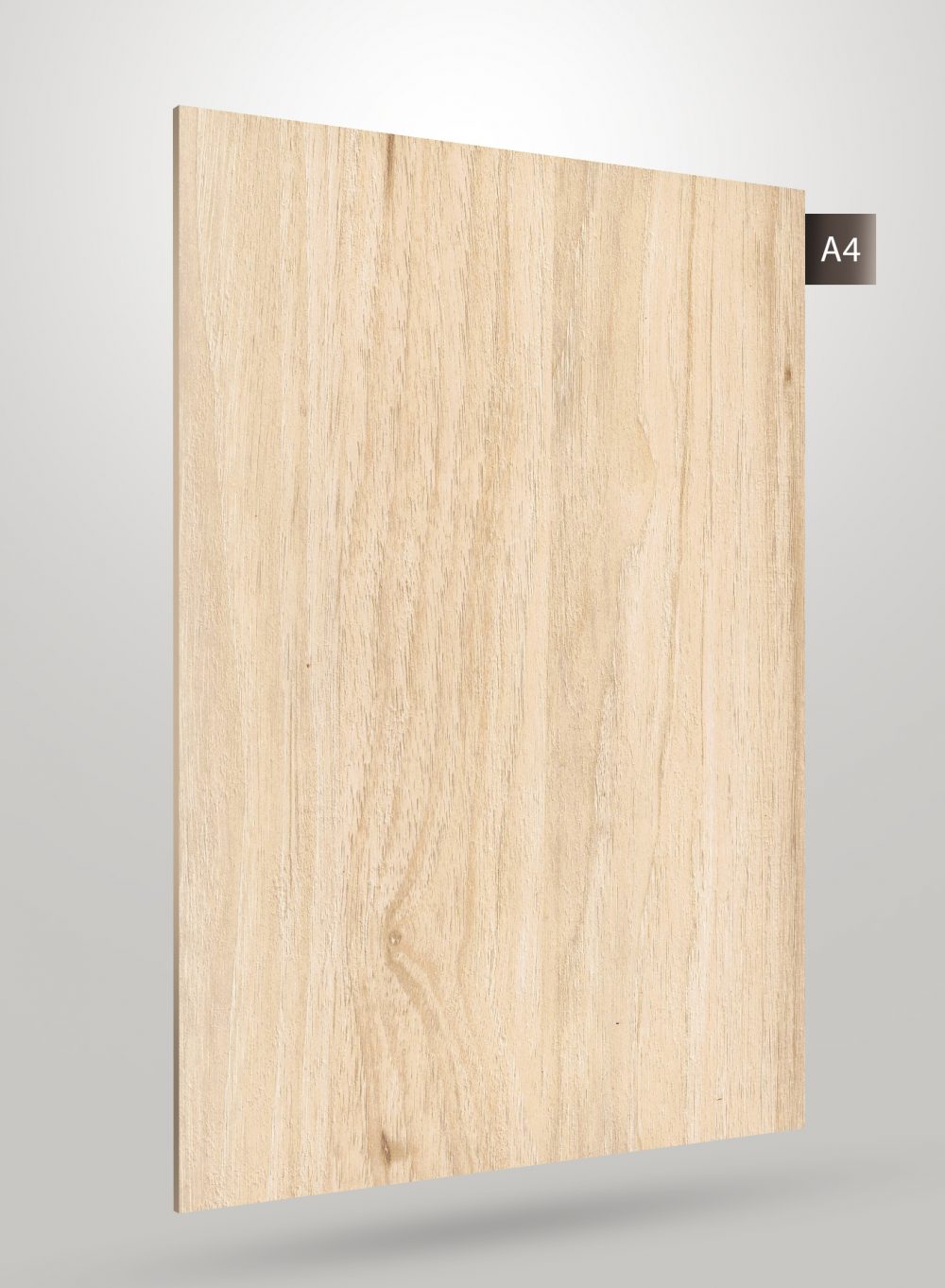Beige wood grain laminate with matte finish and visible texture, displaying a natural wood pattern and subtle grain details.