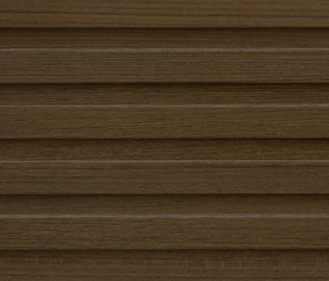 Evolution Woodline Espresso Fluted Louver wood-grain texture close-up