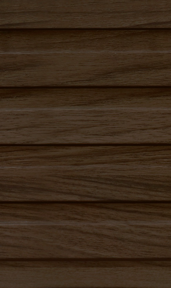 Evolution Woodline Dark Walnut Fluted Louver wood-grain texture close-up