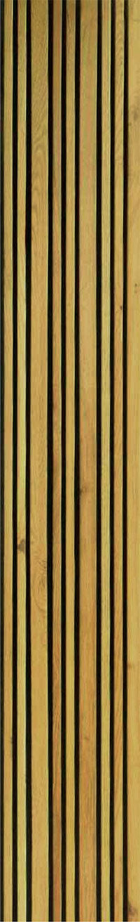 Forest F03-TEAK Wood louvers Wall Panel 9.5*0.54 ft Texture 1.5 mm - F03-TEAK