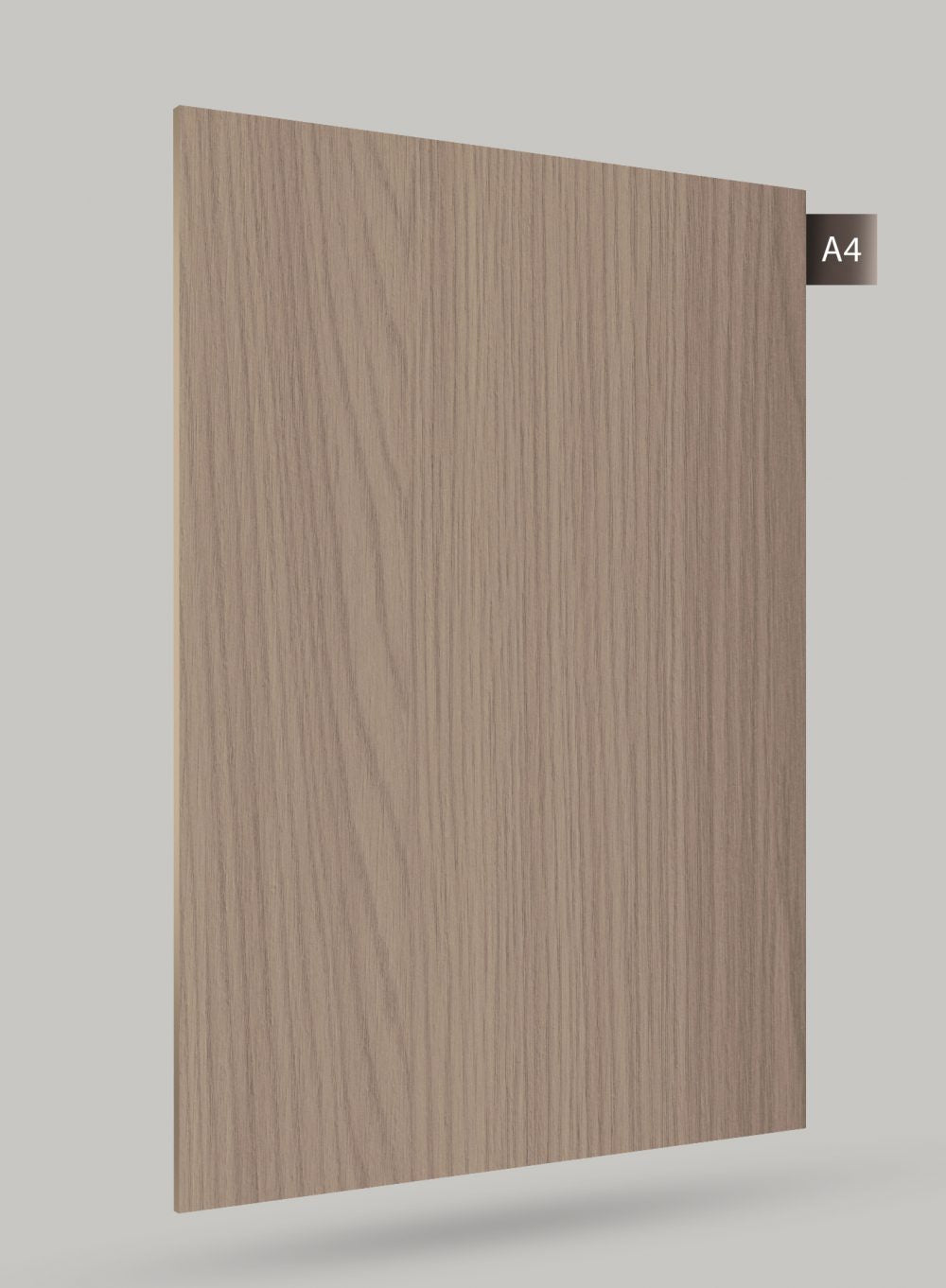 Beige wood grain decorative laminate with matte finish and vertical wood pattern texture visible on the surface.
