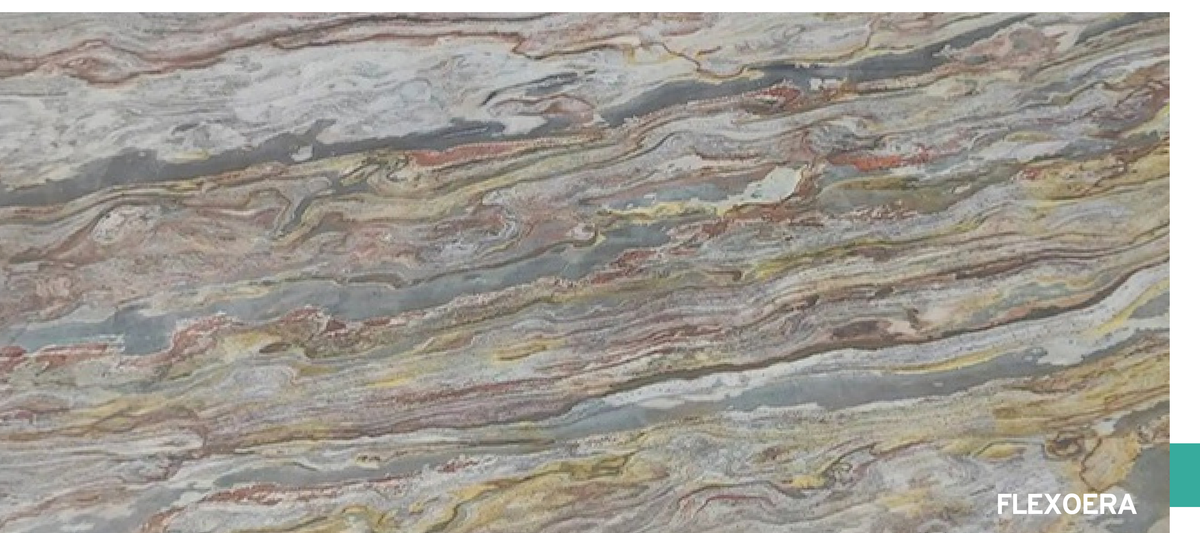 Flexoera Slatera Rainbow Strata flexible slate veneer sheet