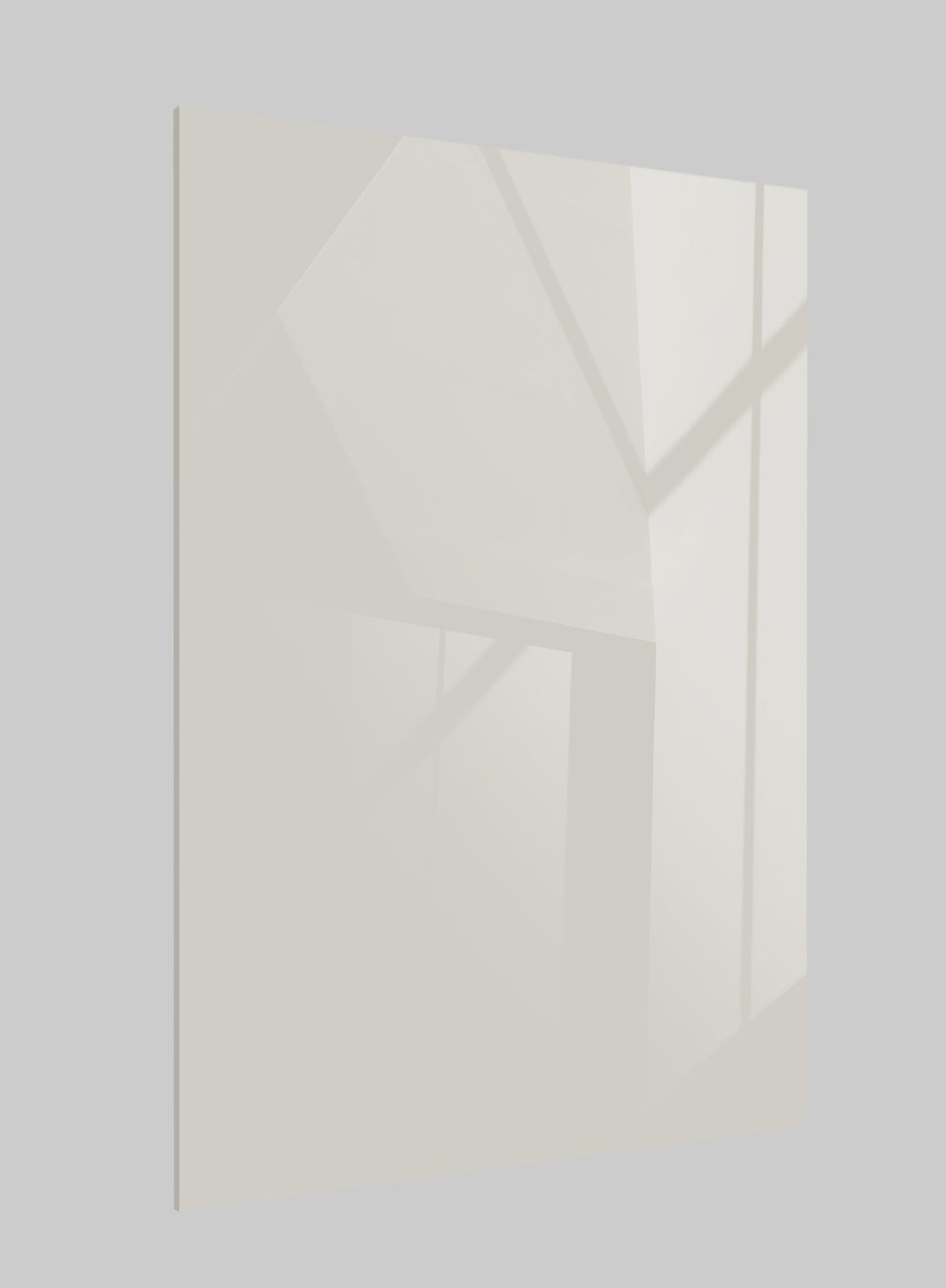 Stone Mist White High Gloss Solid Acrylic Laminate