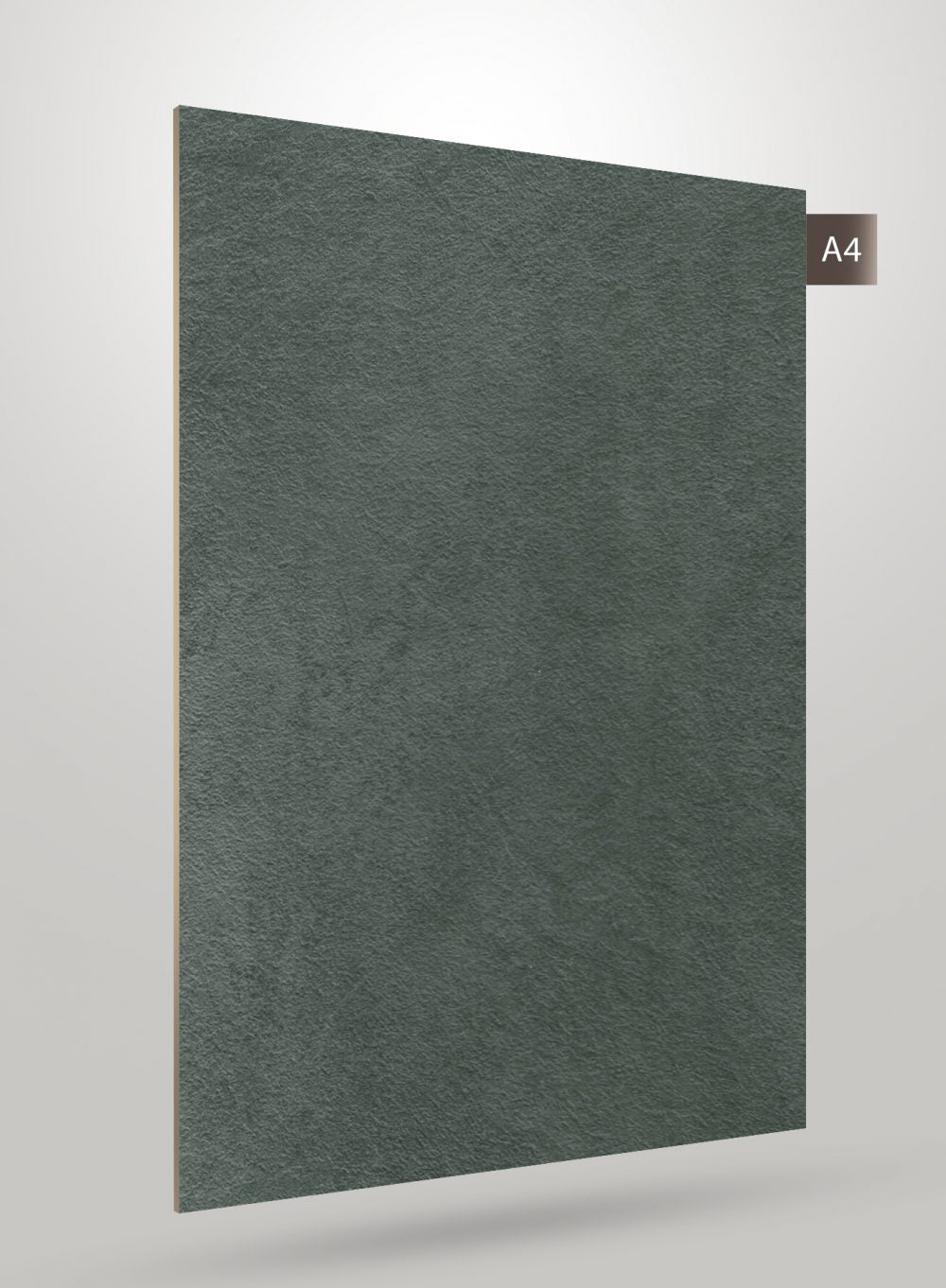 Green matte stone laminate with textured finish and subtle pattern, shown on a plain background with code label A4.