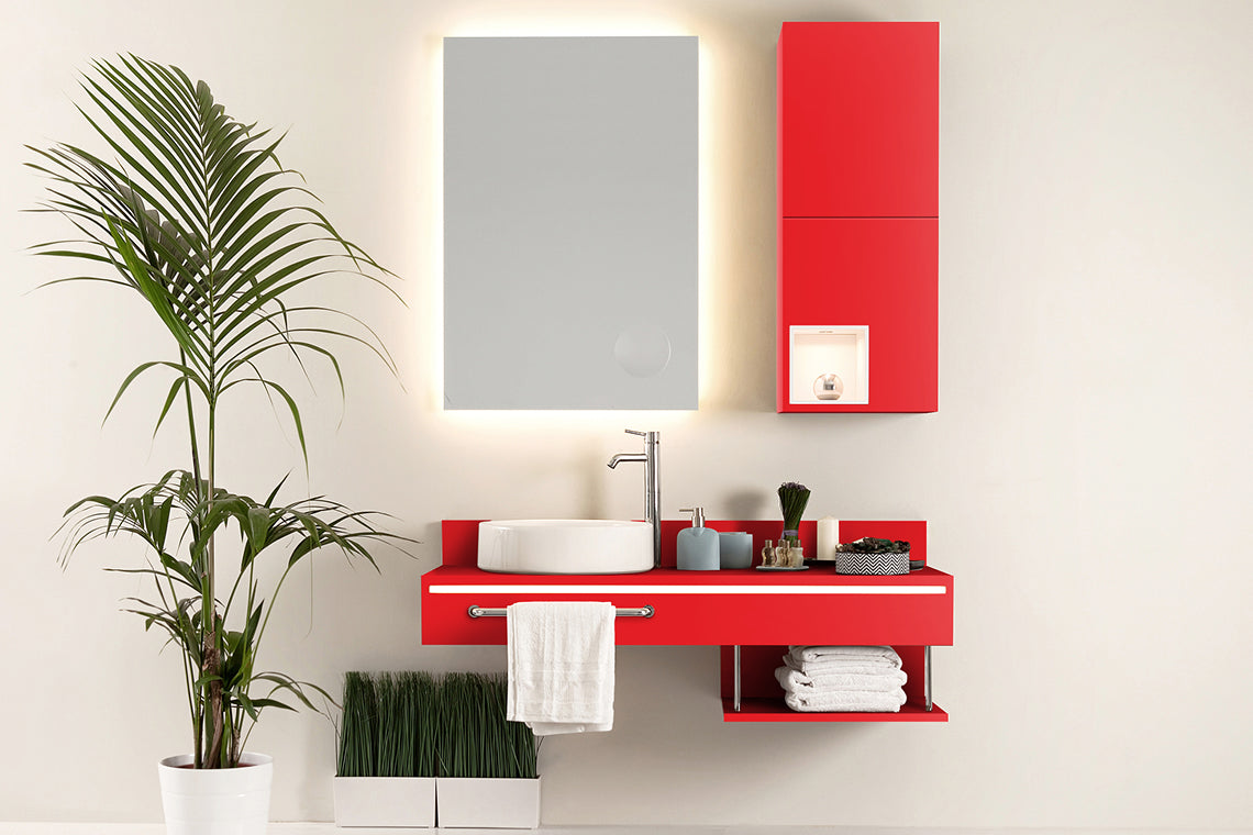 Red Red Plain Colors Suede Laminate - Heritage Surfaces