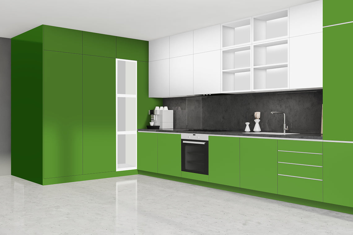 Leaf Green Green Plain Colors Suede Laminate - Heritage Surfaces