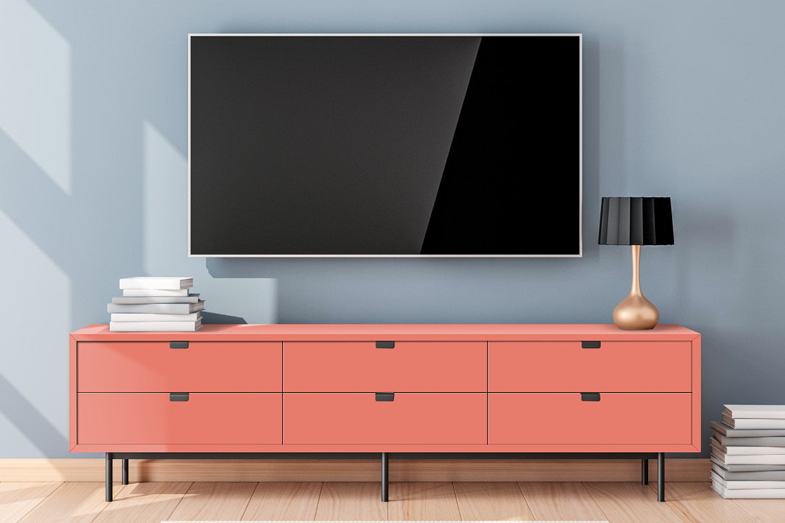 Peach Orang Red Plain Colors Suede Laminate - Heritage Surfaces