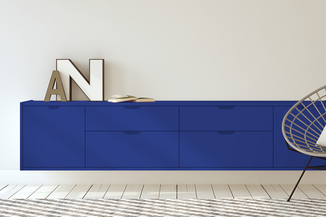 Electic Blue Blue Plain Colors Suede Laminate - Heritage Surfaces