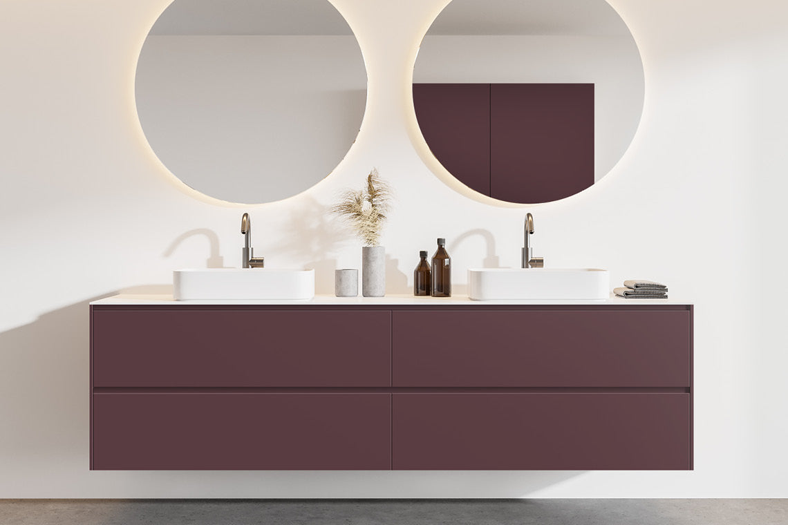 Deep Wine Wine Plain Colors Soft Touch Laminate - Heritage Surfaces