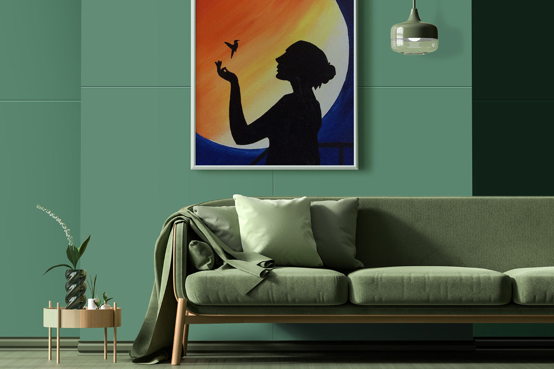 Forest Green Plain Colors Soft Touch Wall Panel - Heritage Surfaces