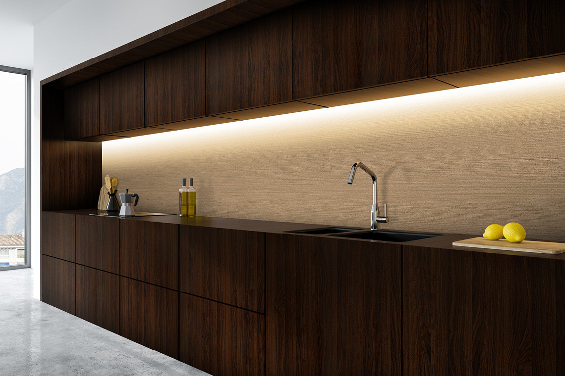 Kenyan Walnut Brown Wood Suede Laminate - Heritage Surfaces