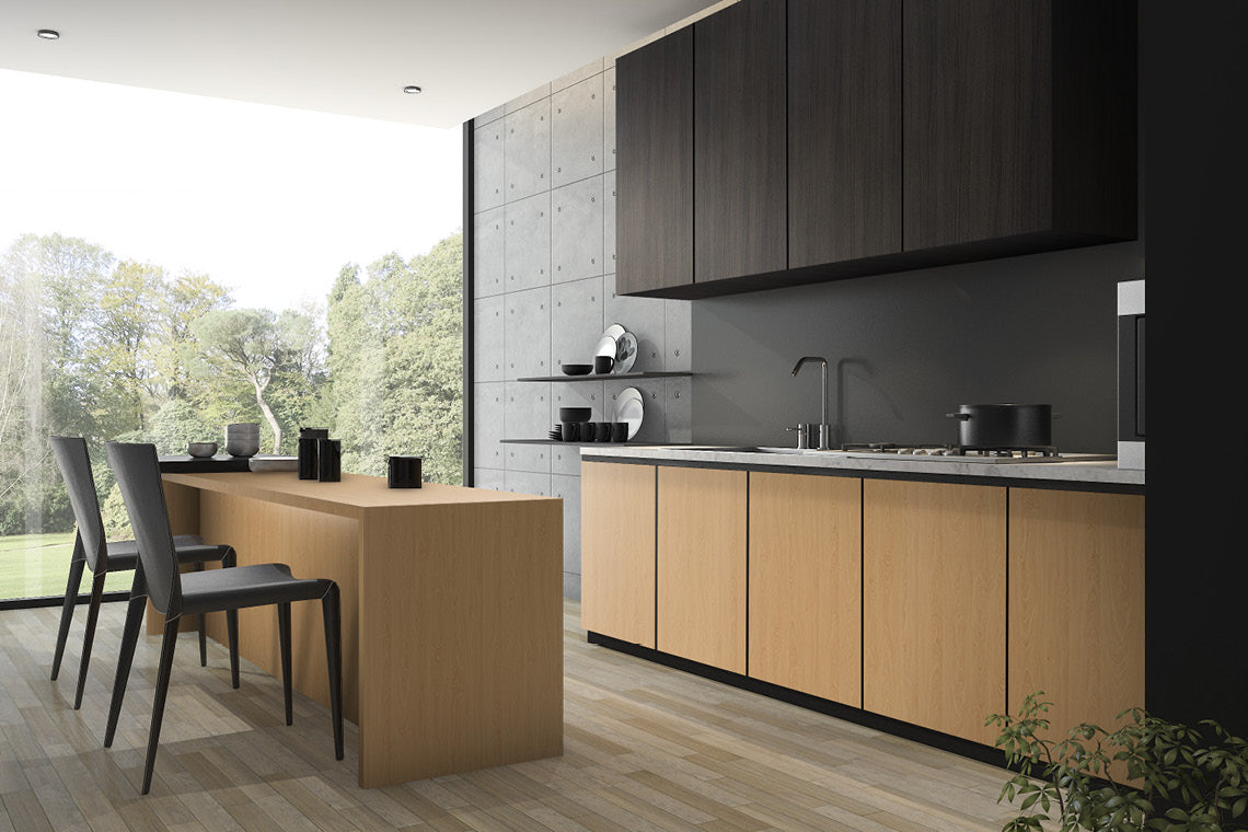Grey Oak Black Wood Suede Laminate - Heritage Surfaces