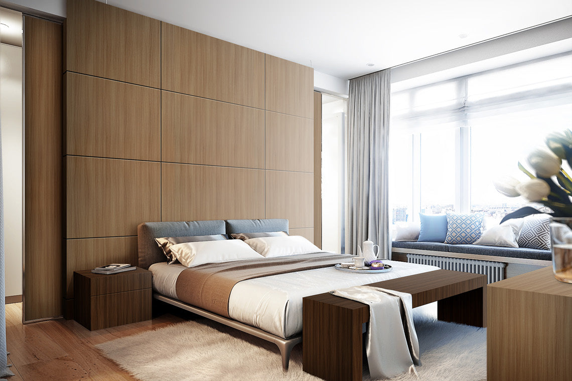 Brazilian Vertical Walnut Brown Wood Suede Veneer - Heritage Surfaces