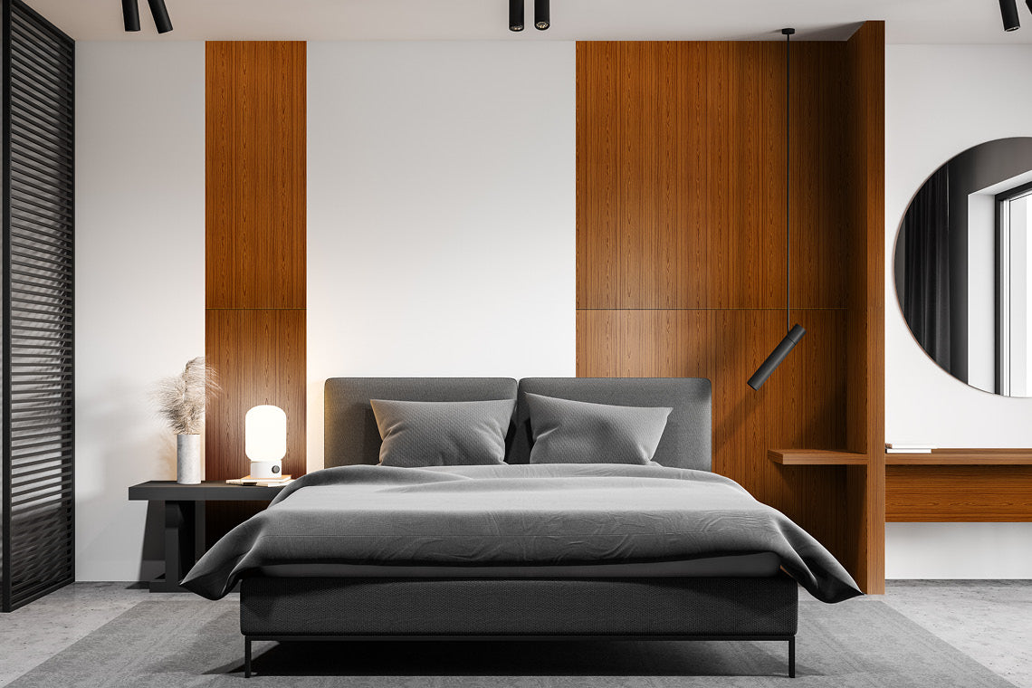 Straight Line Brown Wood Suede Laminate - Heritage Surfaces