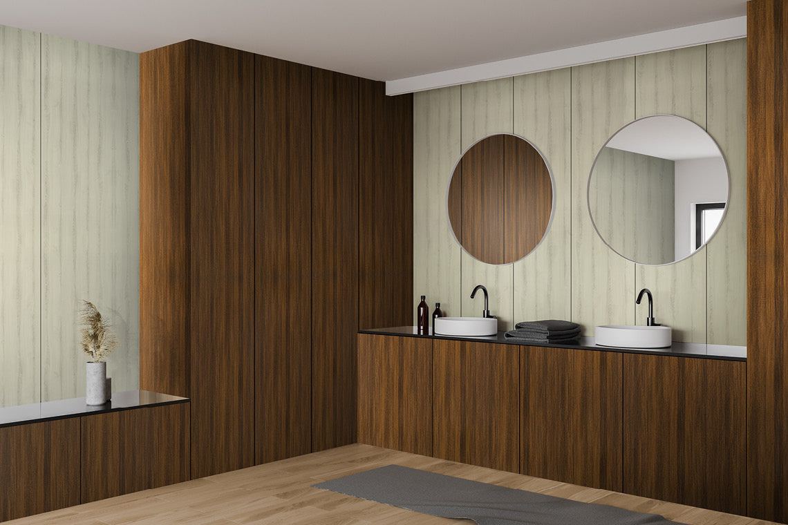 White Teak Beige Wood Suede Laminate - Heritage Surfaces