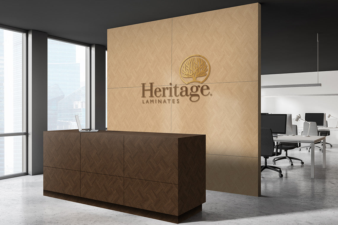 Blaze Decussate Beige Wood Texture Laminate - Heritage Surfaces