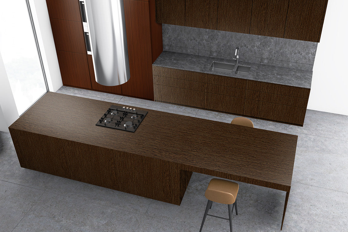 Sapeli Brown Wood Suede Laminate - Heritage Surfaces