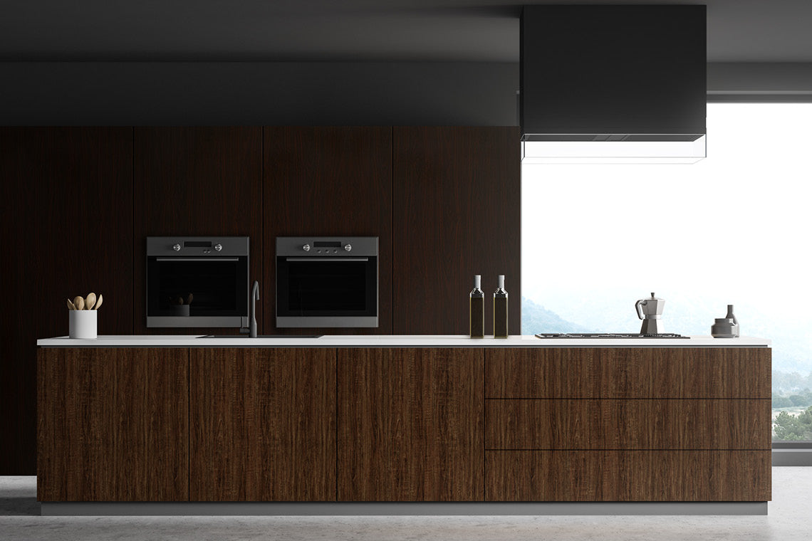 Glaced Walnut Brown Wood Suede Laminate - Heritage Surfaces
