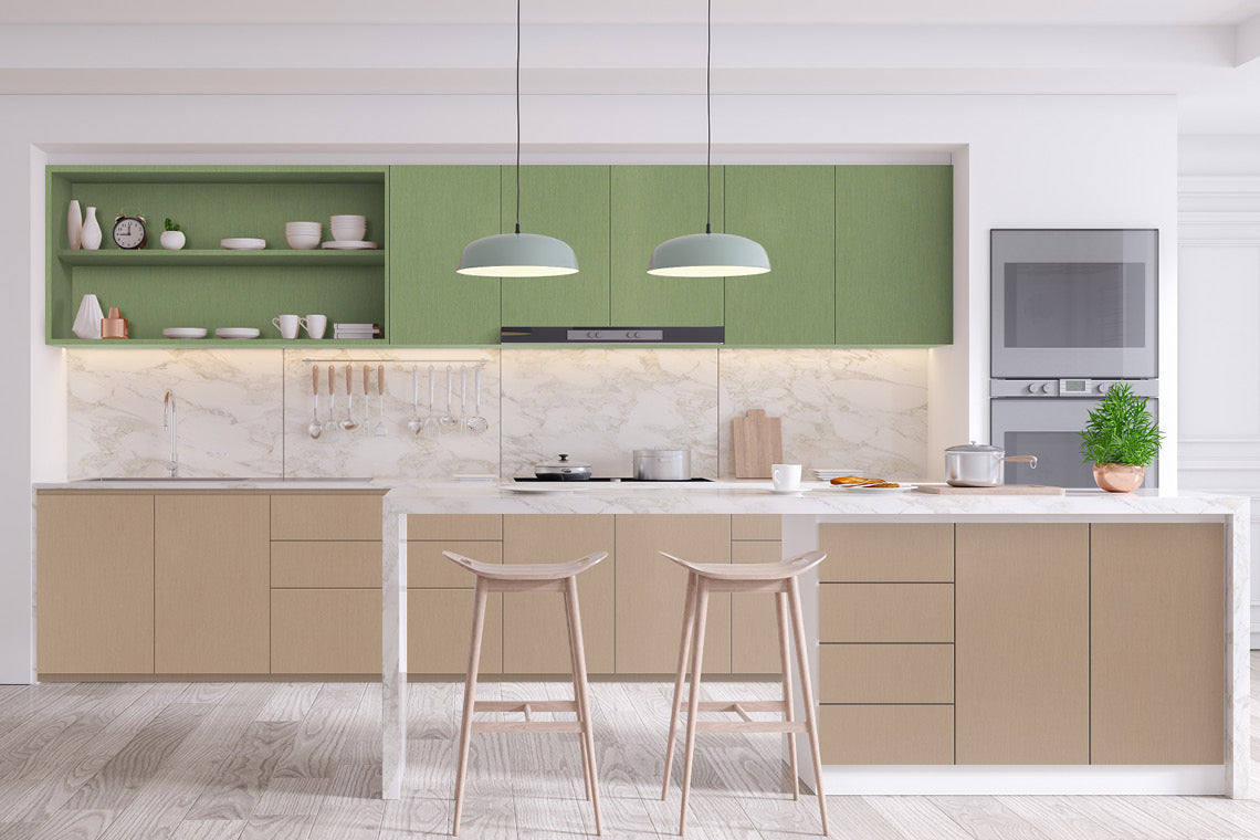 Gold Foil Green Plain Colors Matte Laminate - Heritage Surfaces