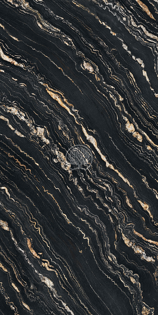 Nero Portoro 2 Black Marble & Stone Gloss Laminate - Heritage Surfaces