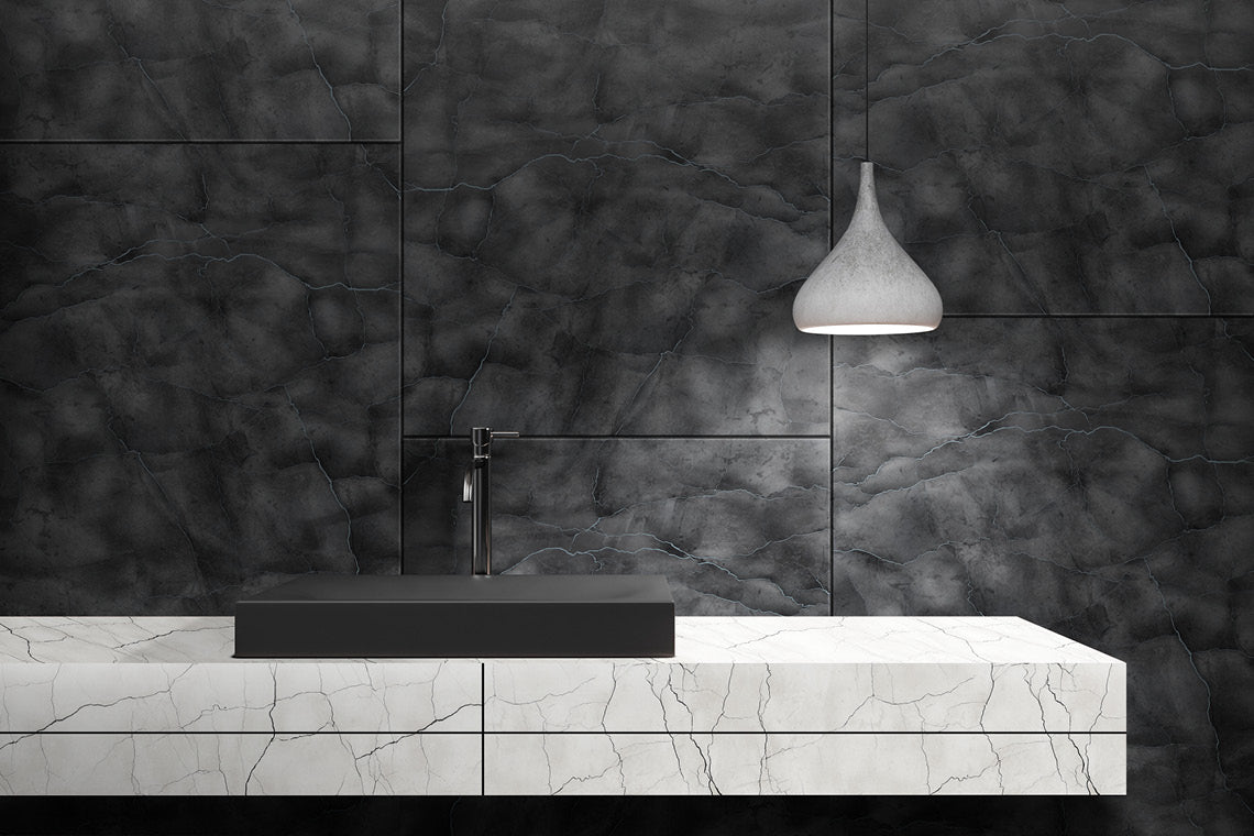 Grigio Marmo Grey Marble & Stone Gloss Laminate - Heritage Surfaces