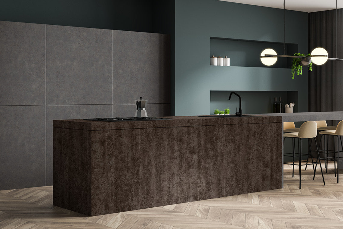 Inmetal Concrete Grey Marble & Stone Texture Laminate - Heritage Surfaces