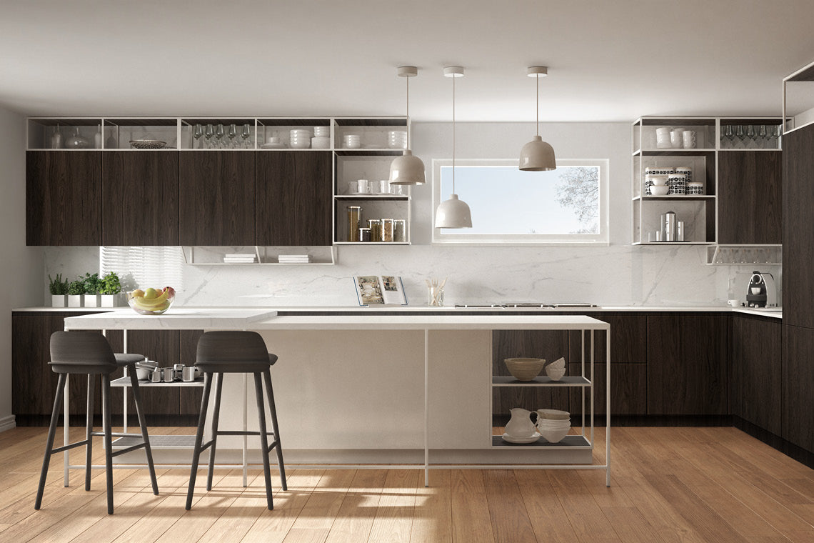 Russel Gris Pecan Brown Wood Texture Laminate - Heritage Surfaces