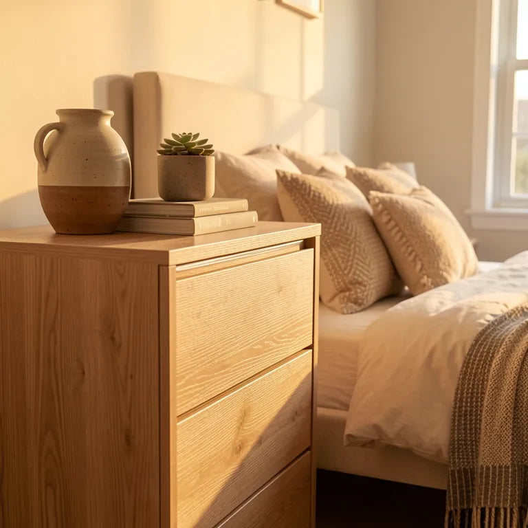 Beige laminate with floral pattern and textured finish, displaying fabric-like appearance.