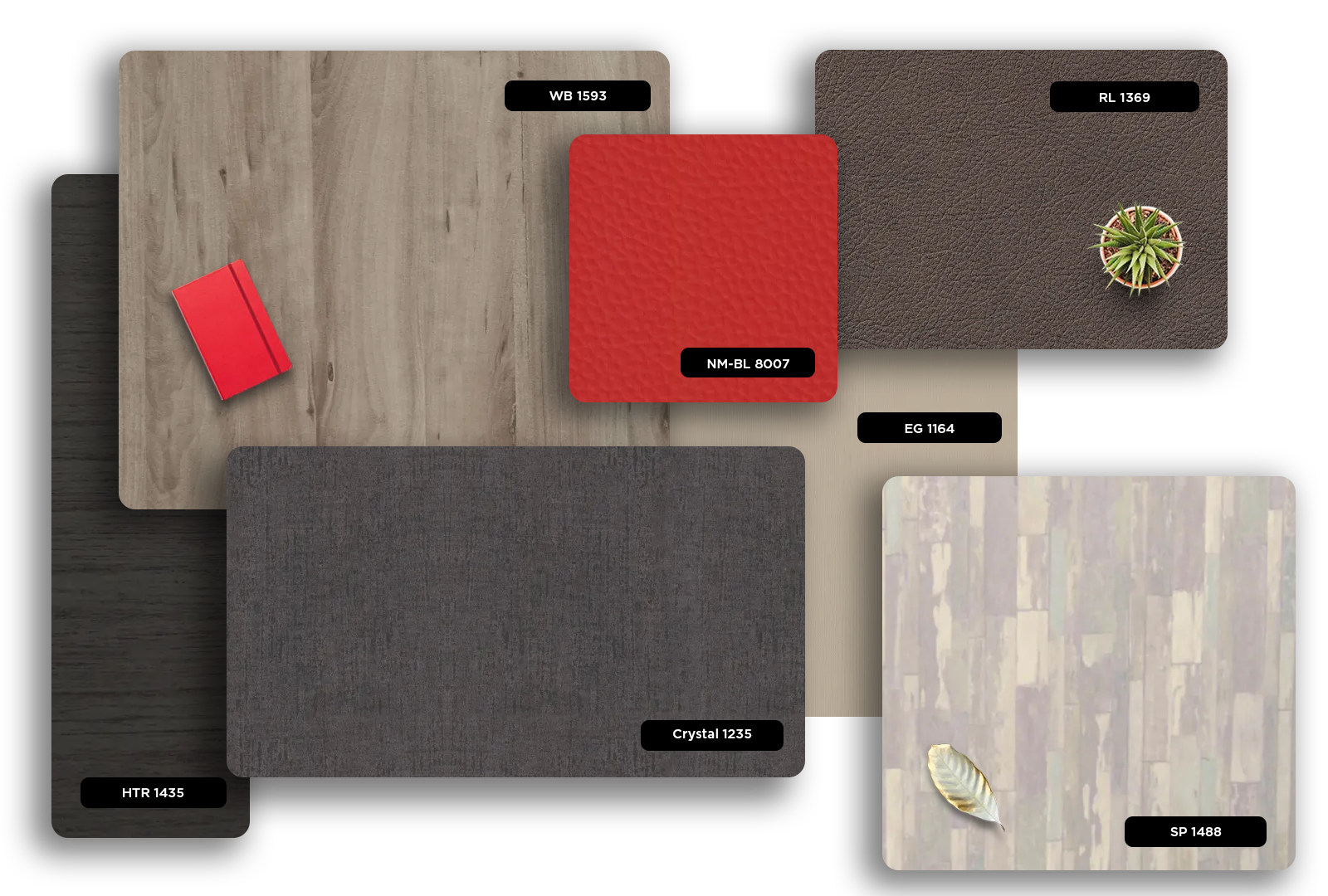 Dark grey wood grain decorative laminate with matte finish and subtle texture, labeled HTR 1435.