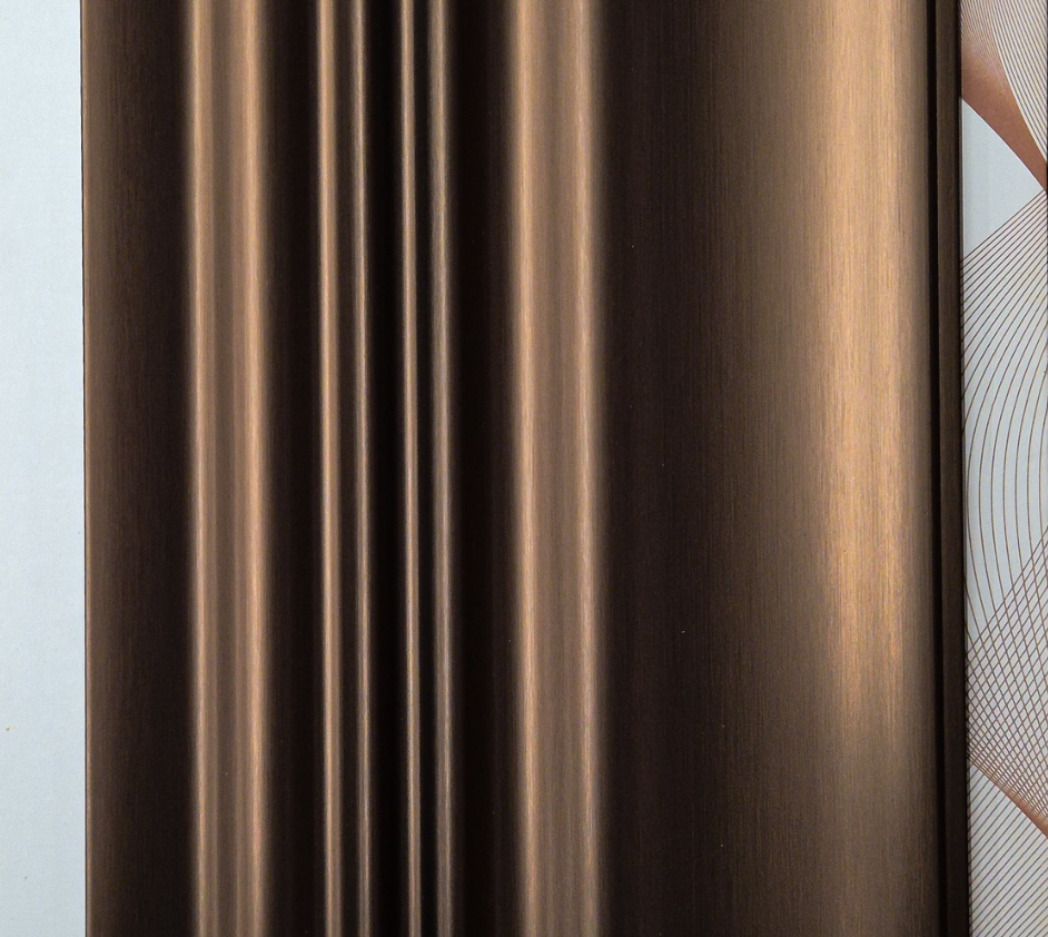 Metaluxe Dark Bronze Wave louver panel, a deep brushed dark-bronze metallic wave-panel finish