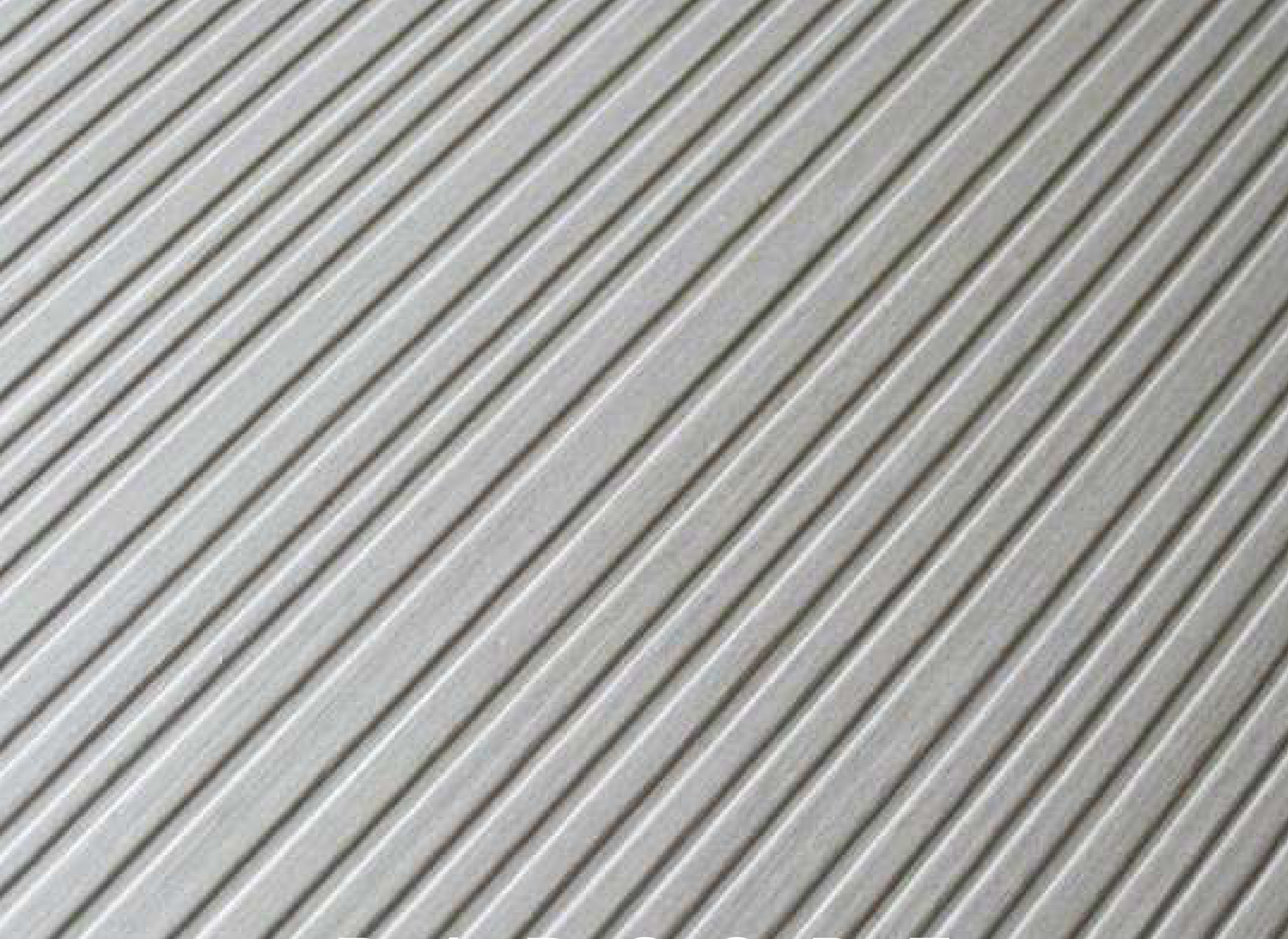 Barcode hybrid veneer panel — grey real-wood veneer with a 3D fluted embossed texture.