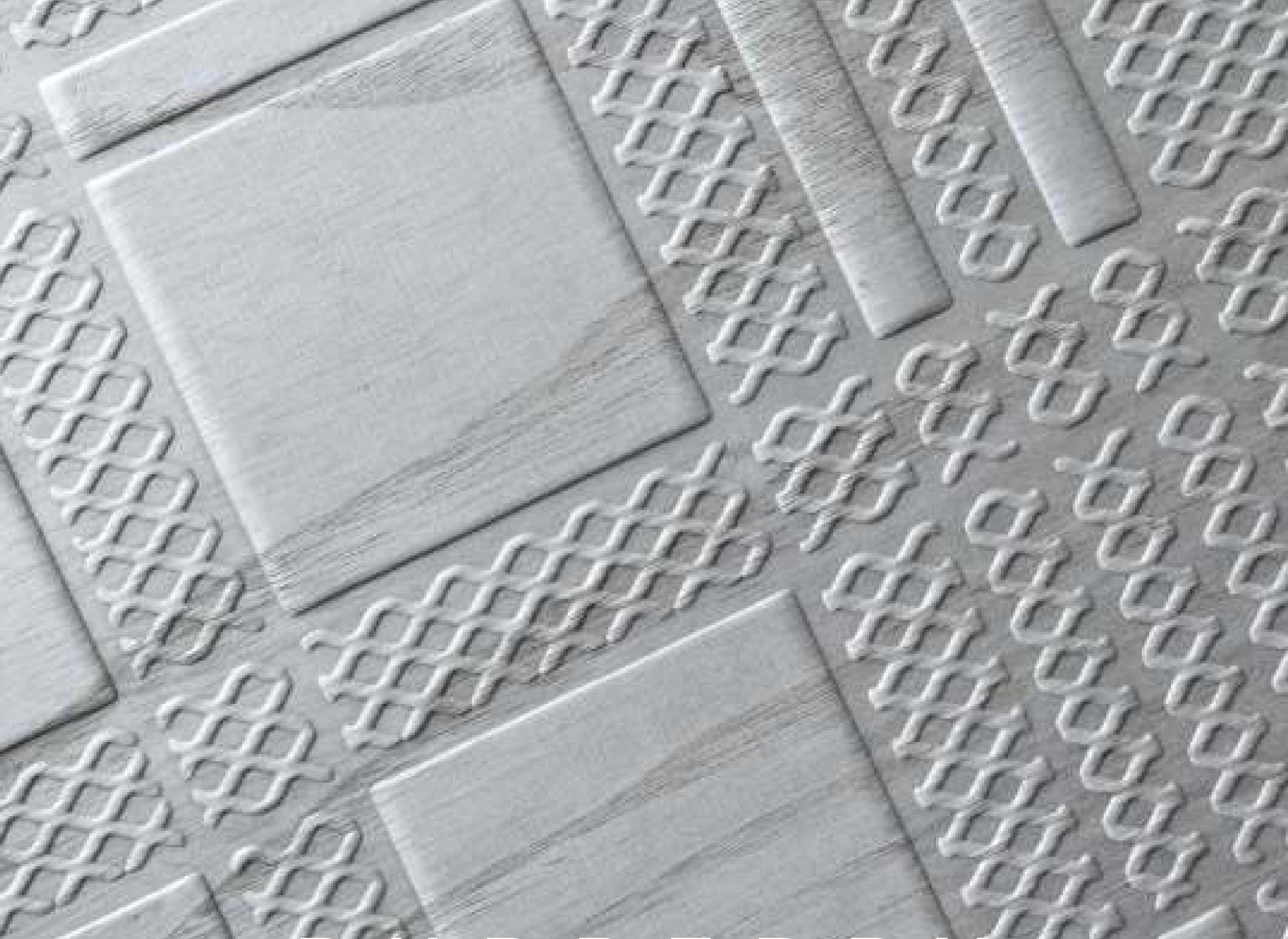 Burberry hybrid veneer panel — grey real-wood veneer with a 3D geometric design embossed texture.