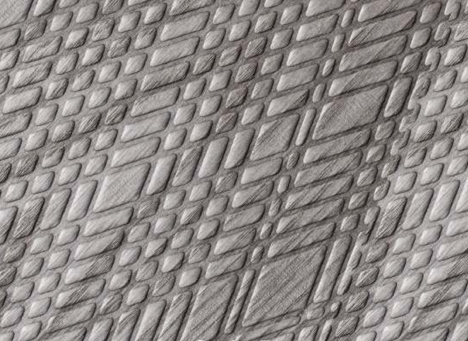 Cad hybrid veneer panel — grey real-wood veneer with a 3D geometric design embossed texture.