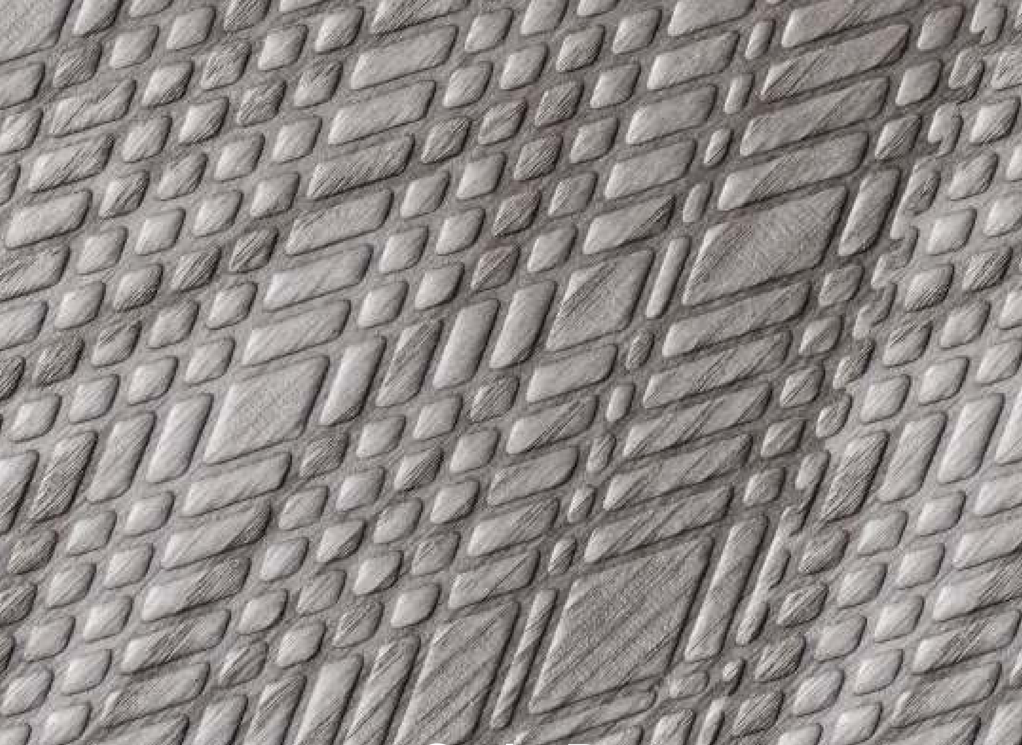 Cad hybrid veneer panel — grey real-wood veneer with a 3D geometric design embossed texture.