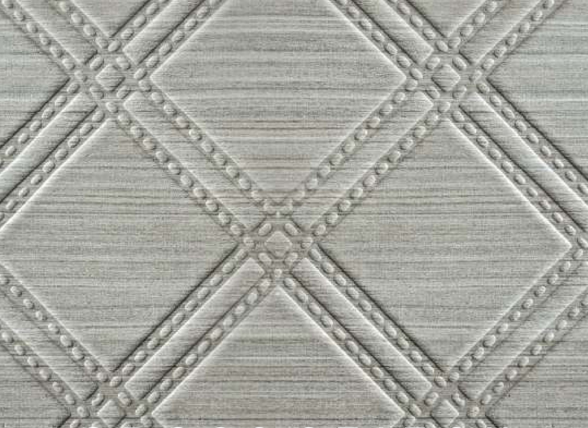 Cross Stitch hybrid veneer panel — grey real-wood veneer with a 3D fabric embossed texture.
