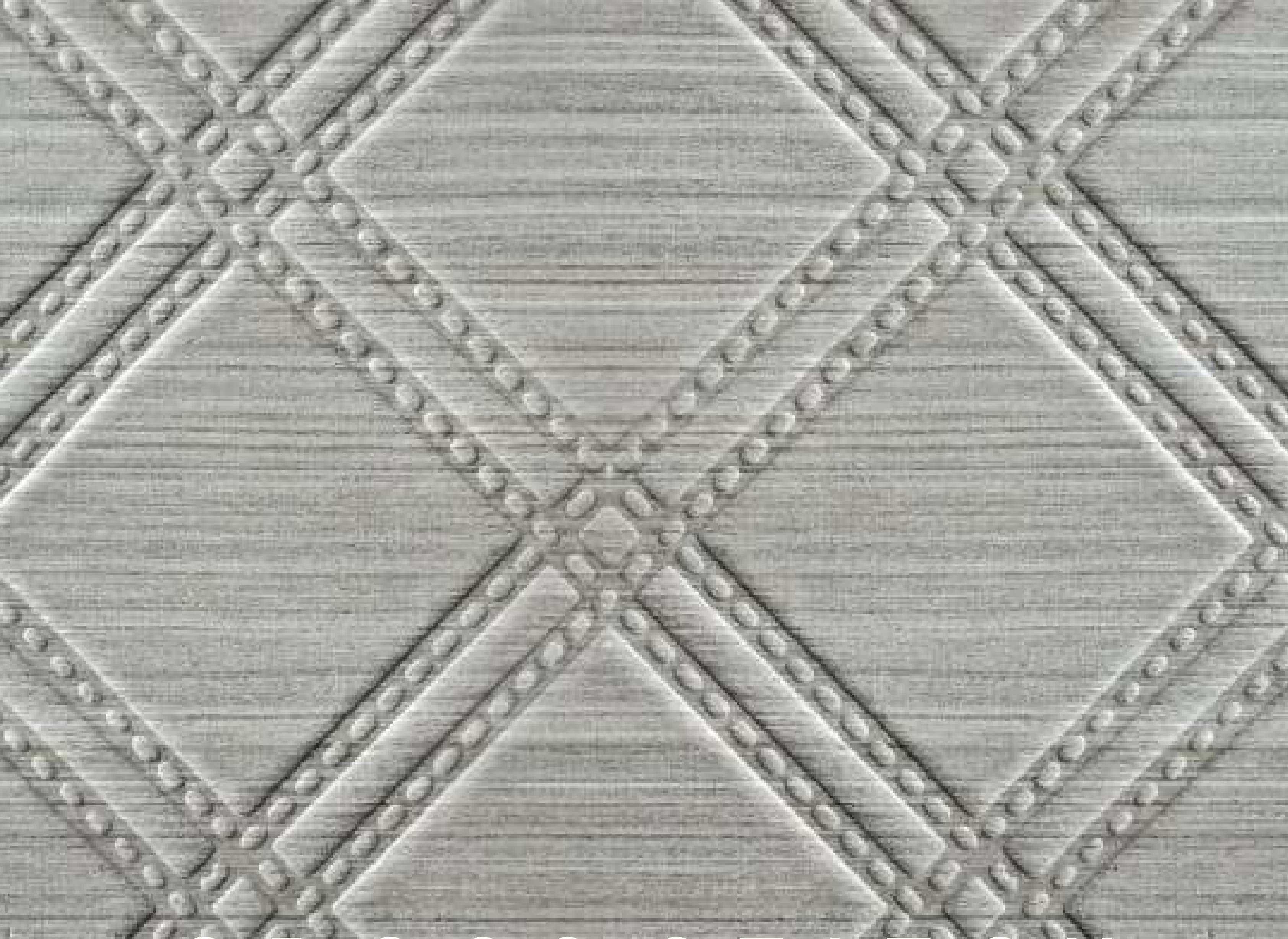 Cross Stitch hybrid veneer panel — grey real-wood veneer with a 3D fabric embossed texture.