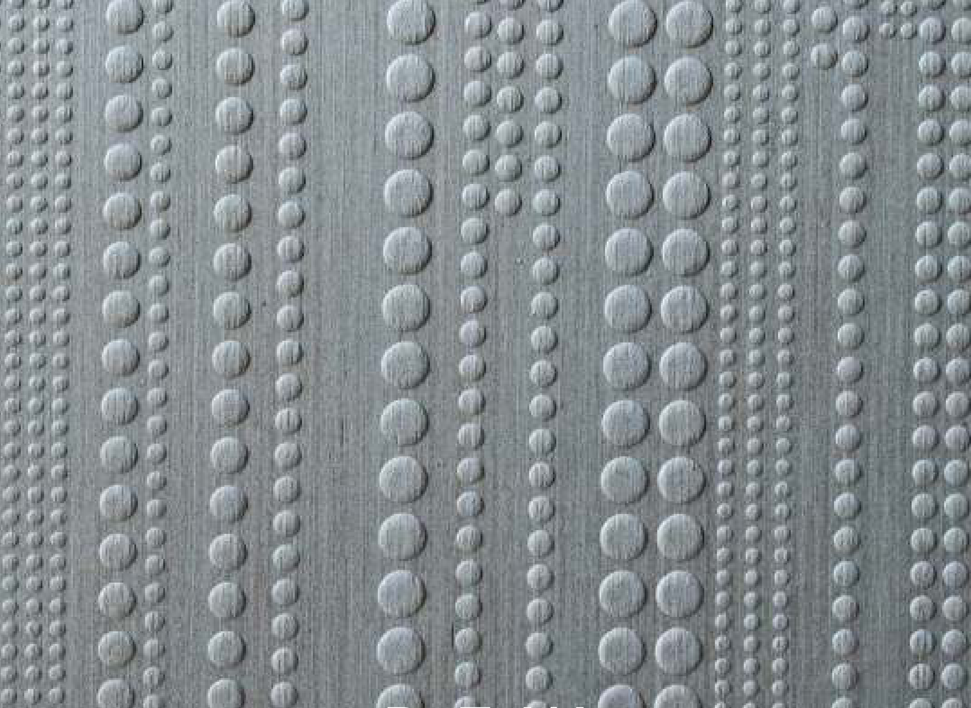 Dew hybrid veneer panel — grey real-wood veneer with a 3D abstract embossed texture.