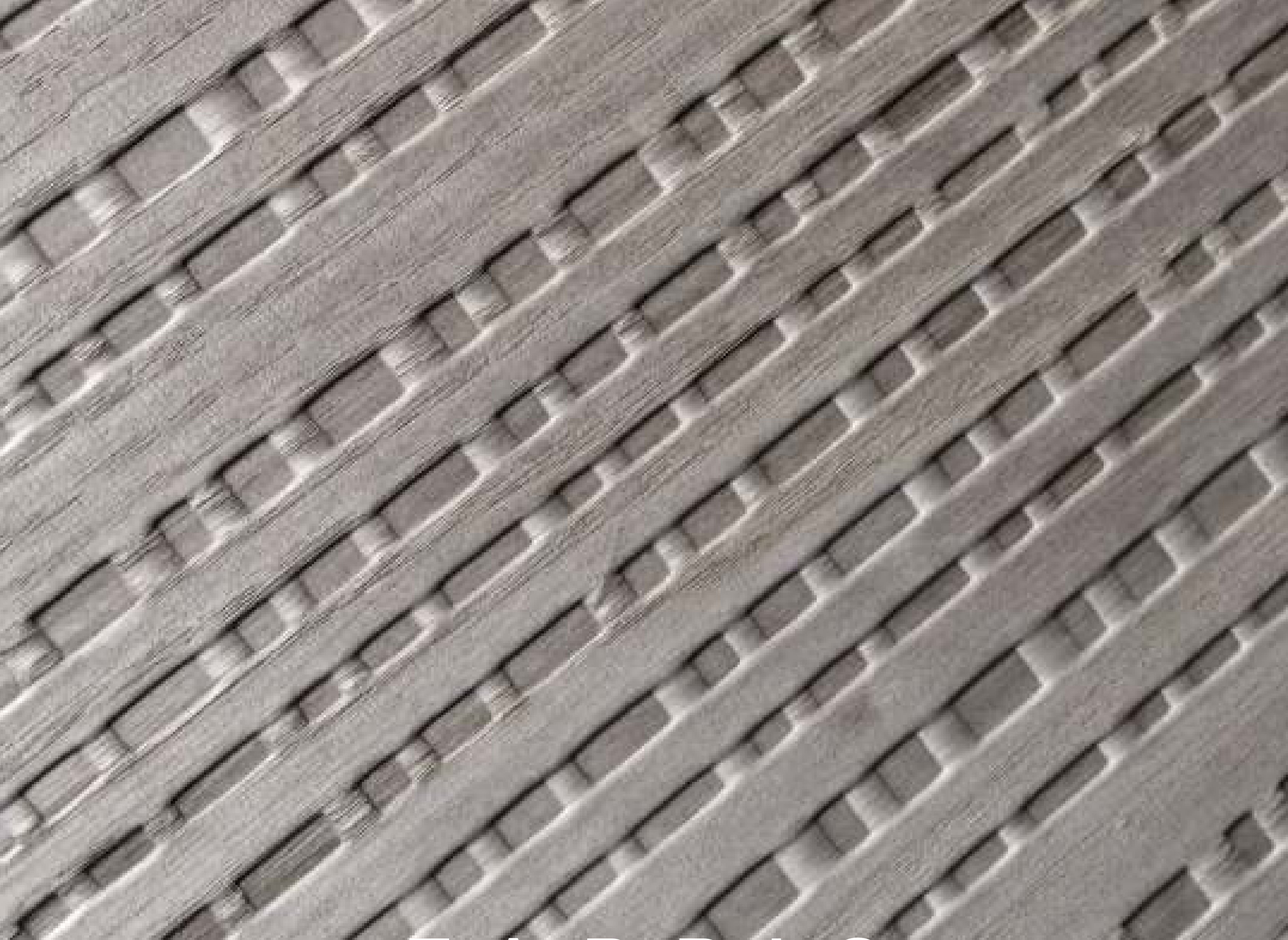 Fabric hybrid veneer panel — grey real-wood veneer with a 3D fabric embossed texture.