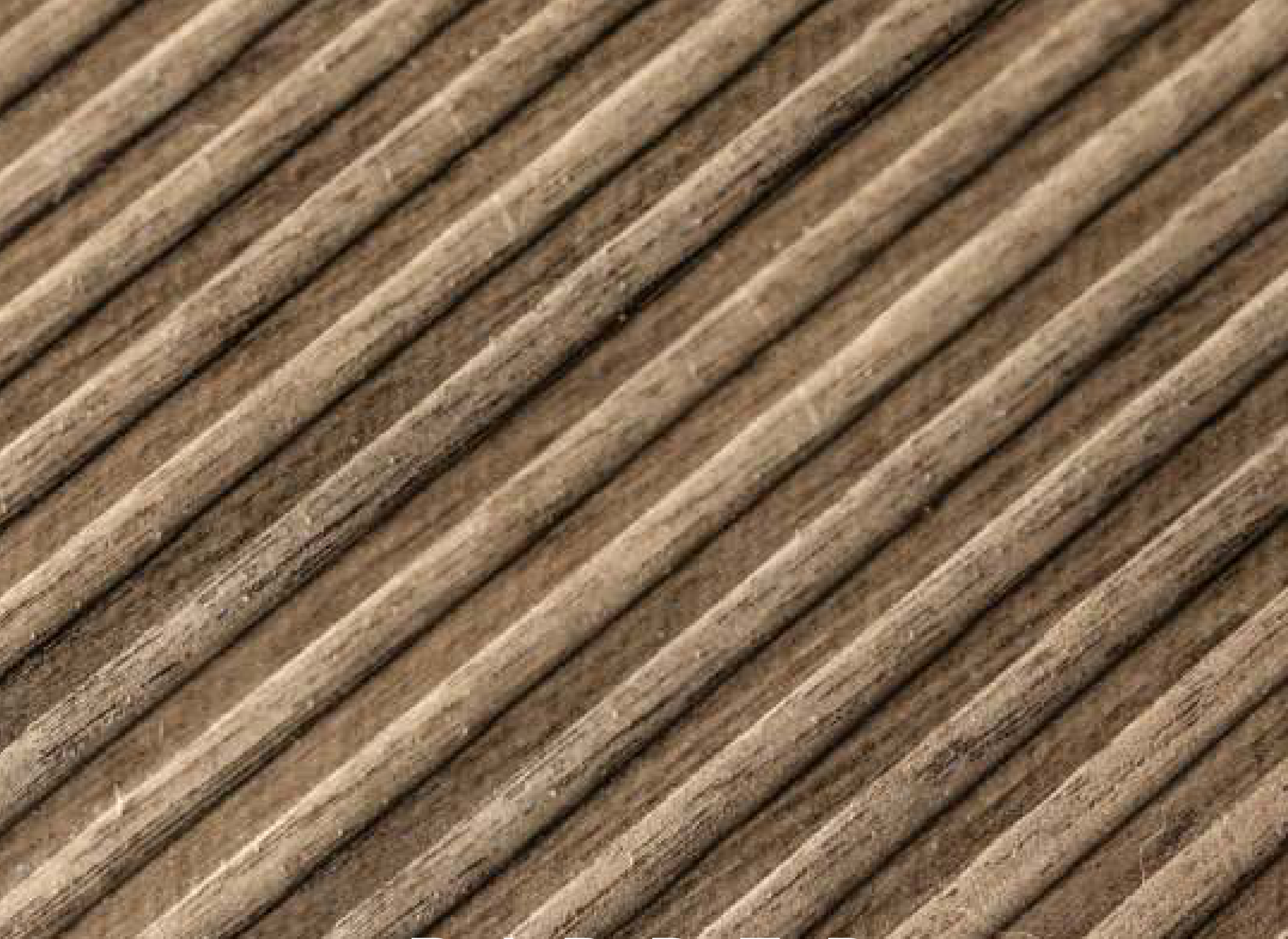 Ripped hybrid veneer panel — brown real-wood veneer with a 3D fluted embossed texture.