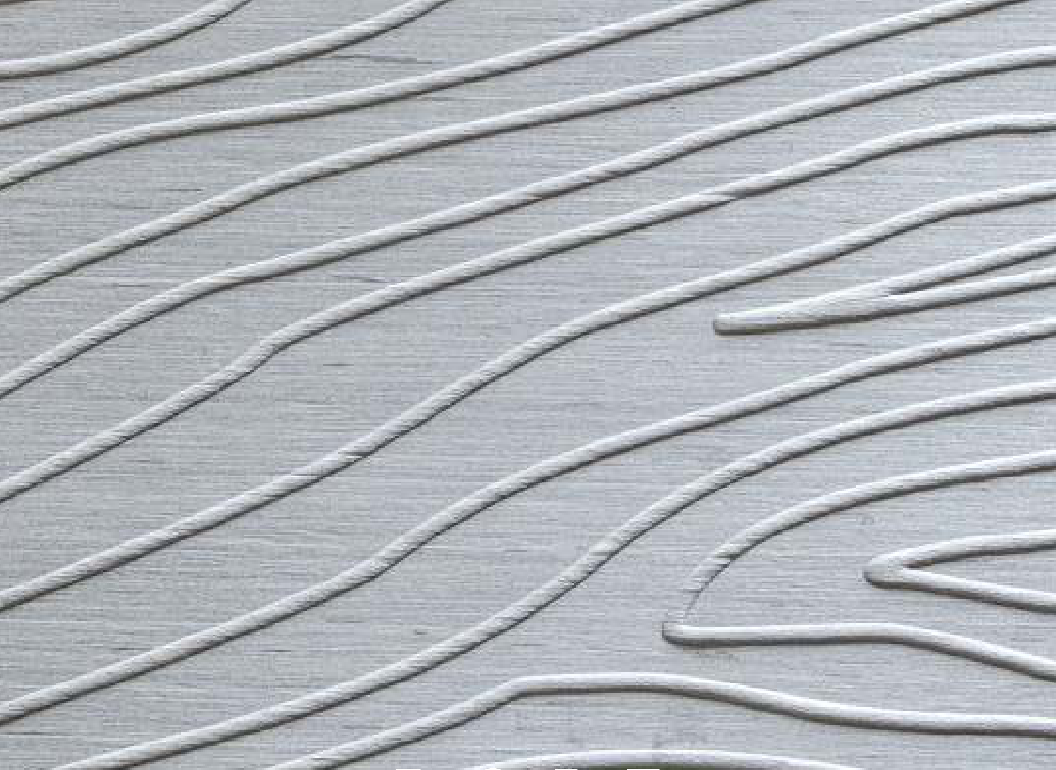 Rope hybrid veneer panel — grey real-wood veneer with a 3D textures embossed texture.