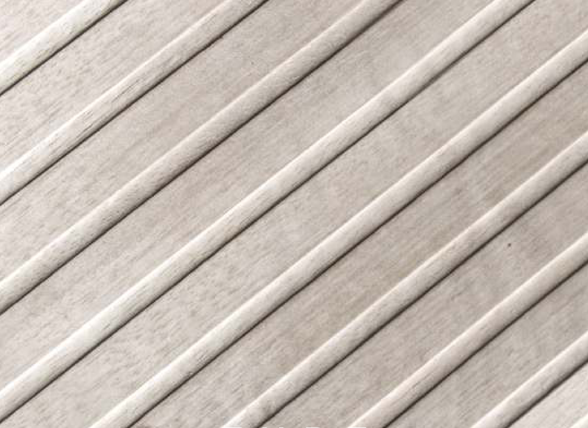 Tube hybrid veneer panel — natural real-wood veneer with a 3D fluted embossed texture.