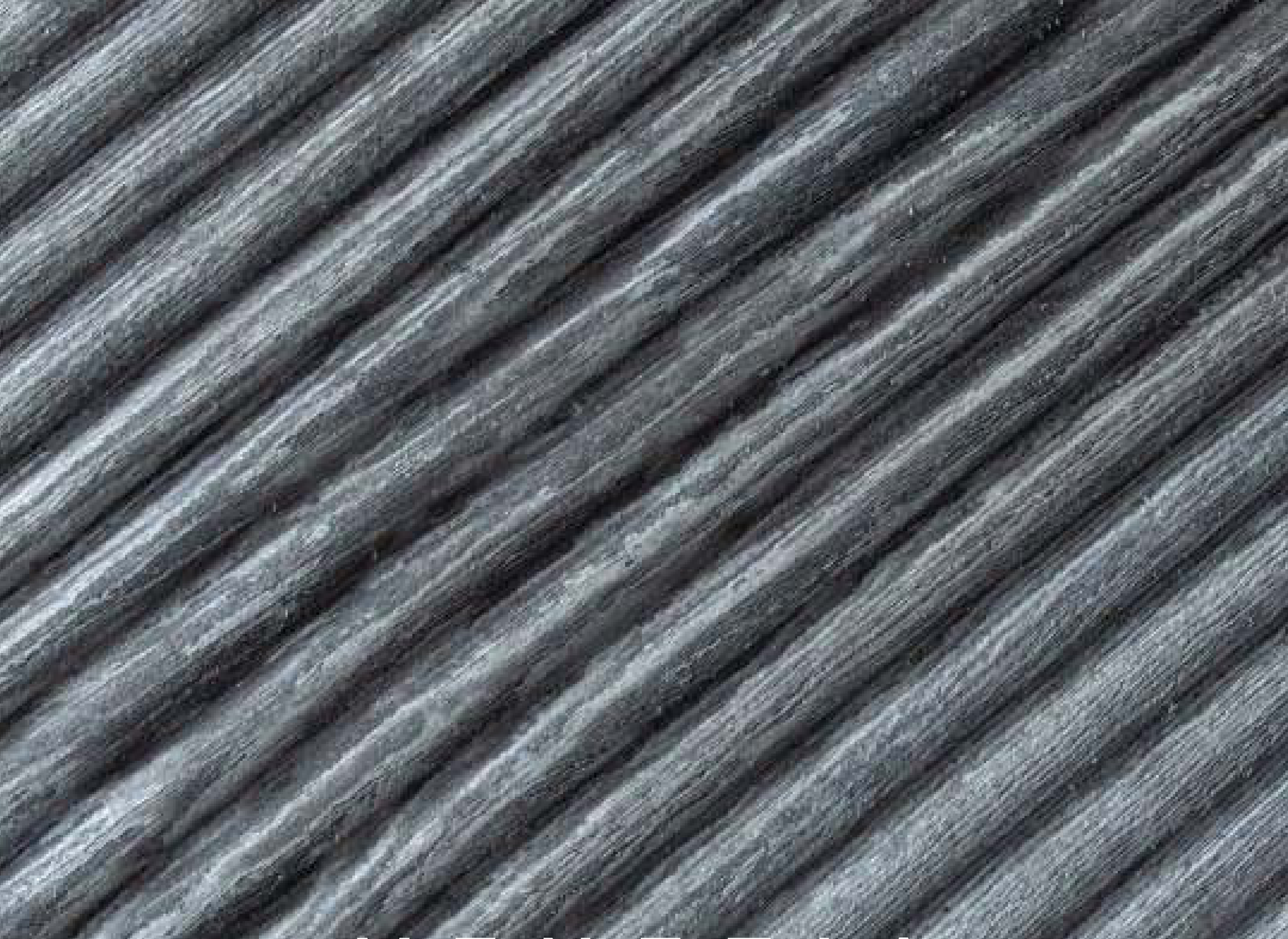 Venezia hybrid veneer panel — grey real-wood veneer with a 3D fluted embossed texture.