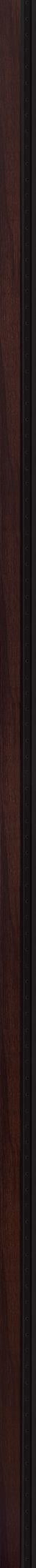 Wood tone louver panel with textured finish and visible wood grain pattern, dark brown color with black border.