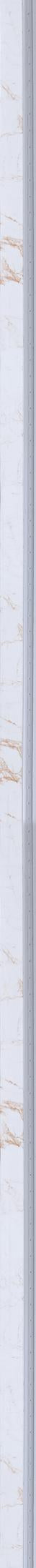 White marble wall panel with textured finish and gold veining, showing stone pattern and panel edge detail
