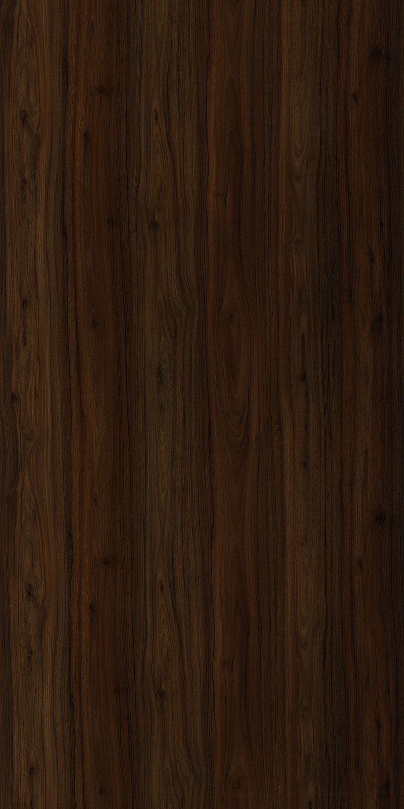 Brown wood grain laminate with textured finish and vertical wood pattern.