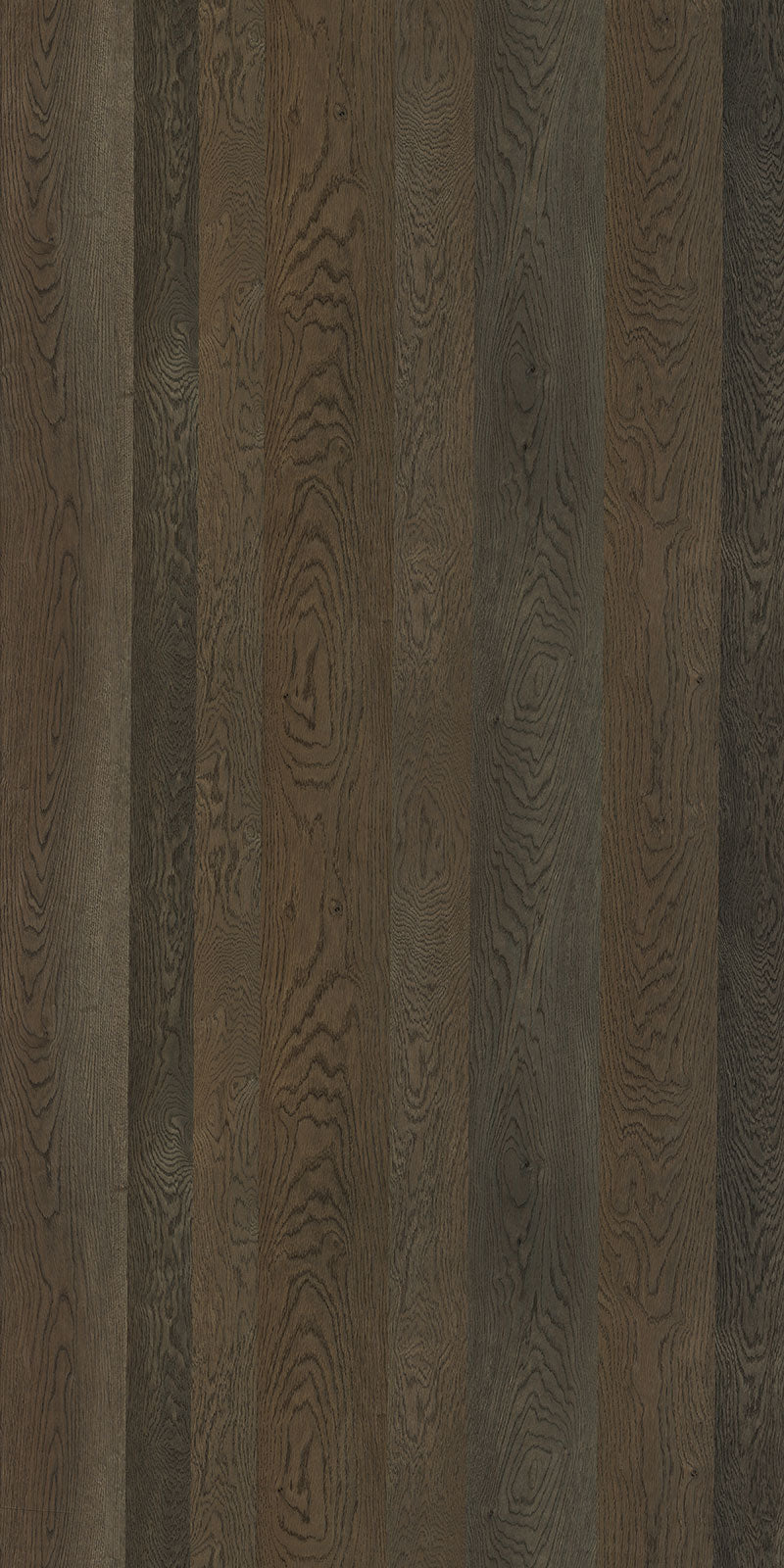 Brown wood laminate with textured finish and wood grain pattern visible in vertical planks