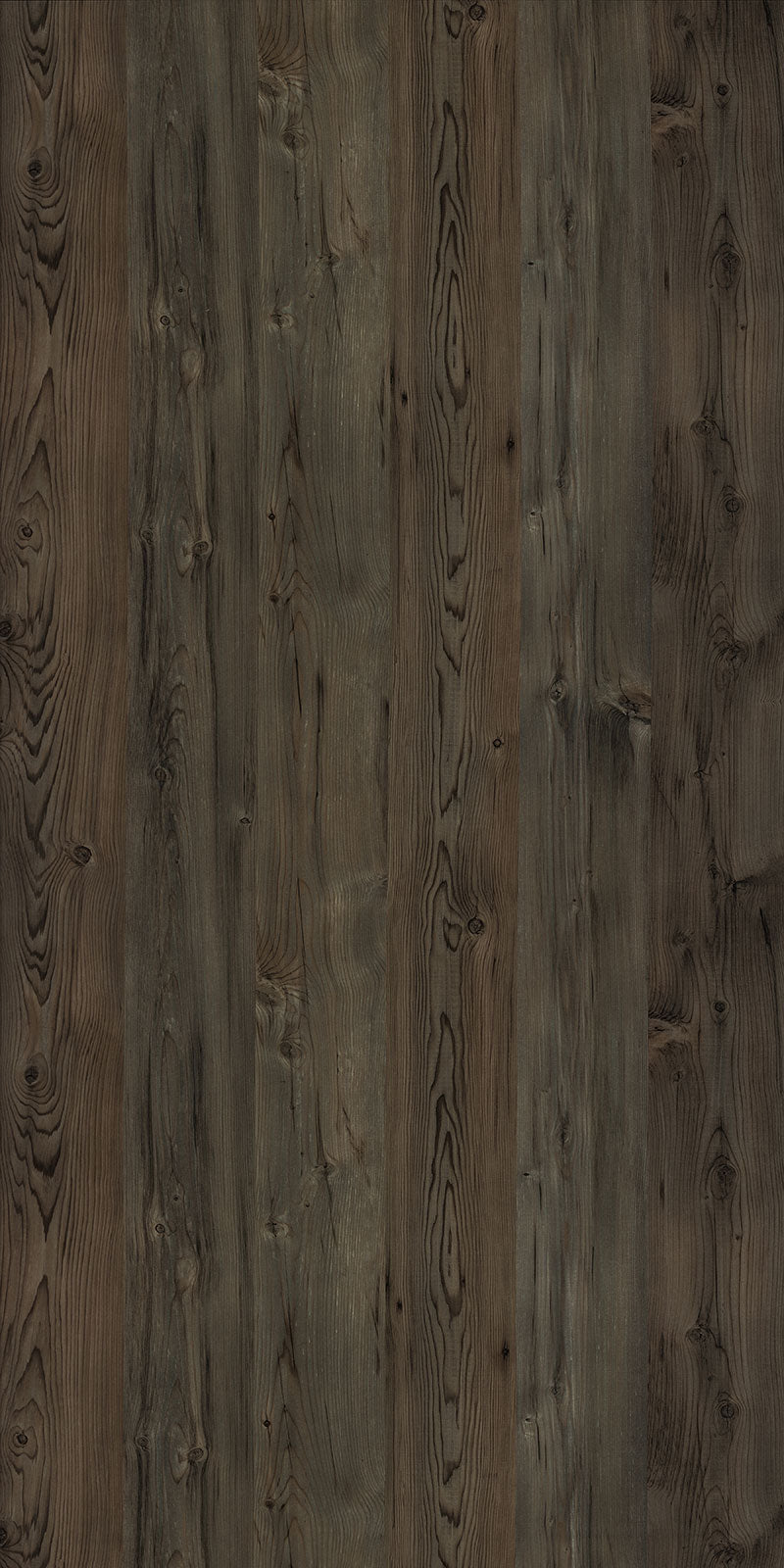 Grey wood laminate with textured finish and wood grain pattern, showing knots and detailed texture.