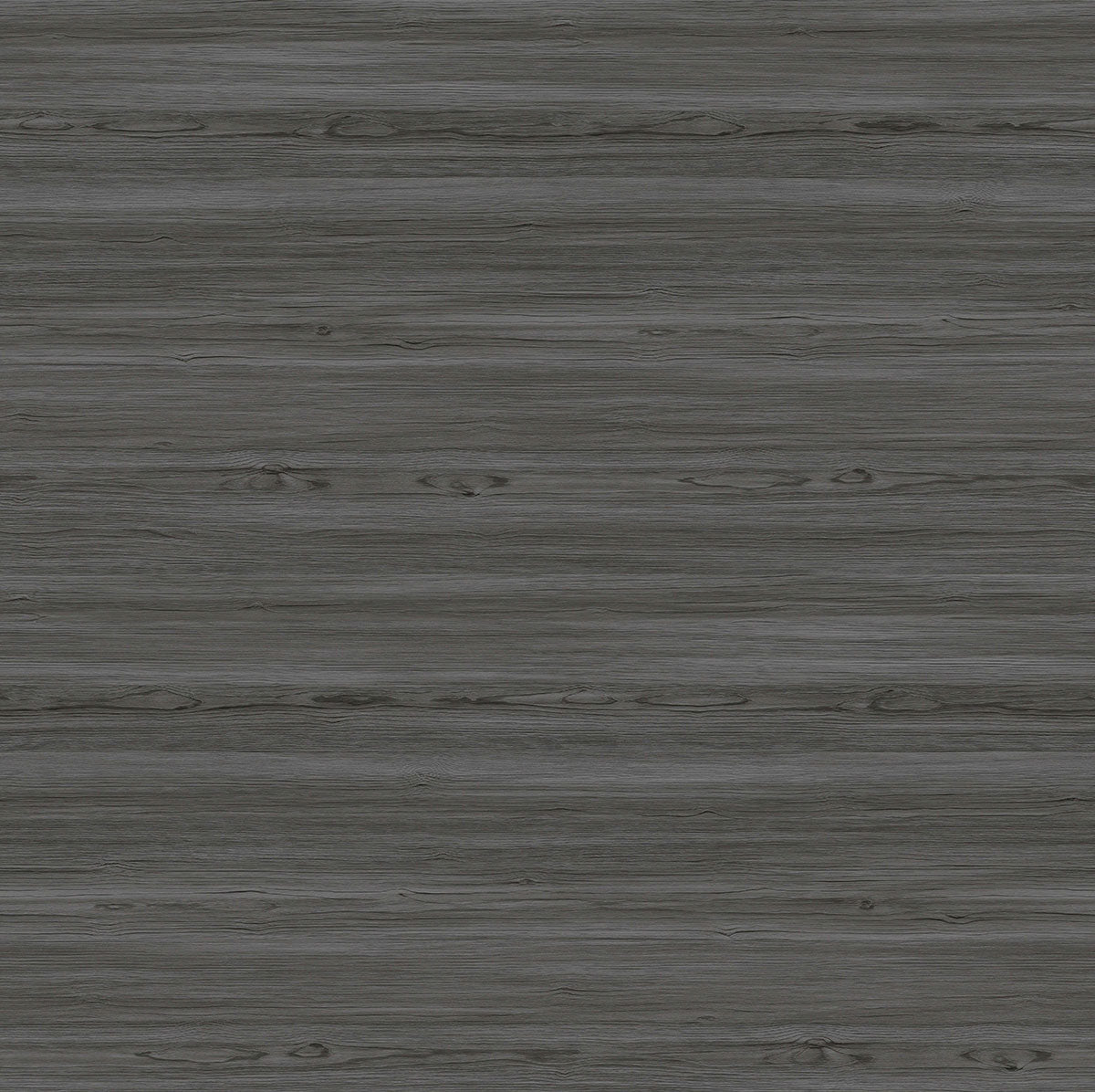 Grey wood laminate with textured finish and wood grain pattern, showing knots and natural wood details.
